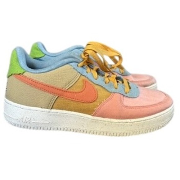 Nike Air Force 1 '07 LV8 Next Nature Low Sun‎ Club Sz 7Y Pastel Suede - Picture 2 of 11